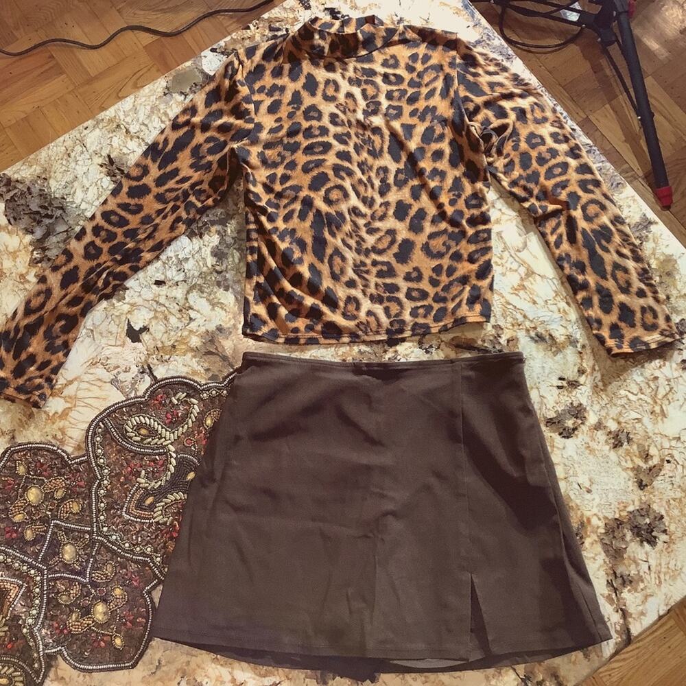 Leopard top skirt